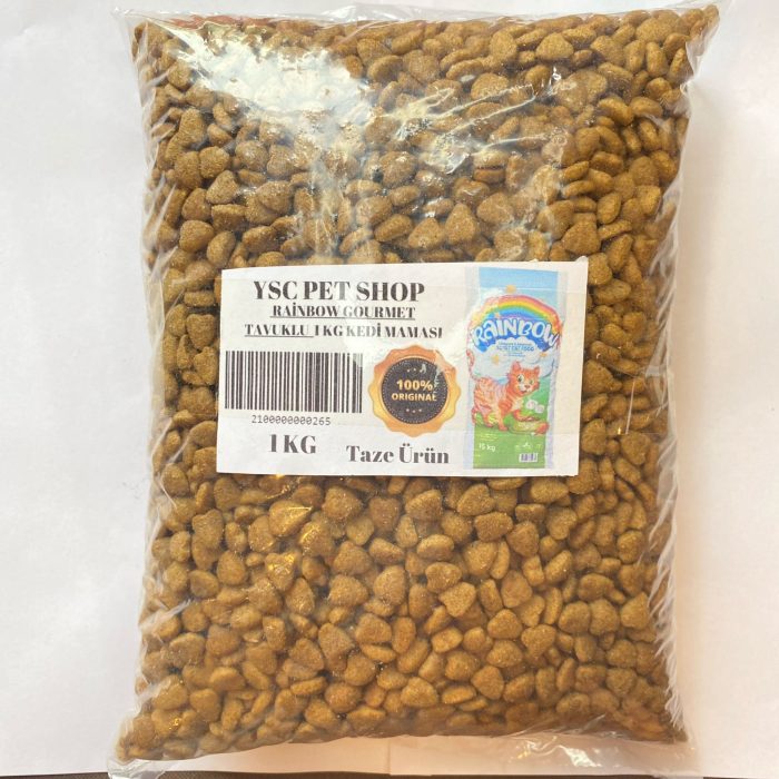 RAİNBOW TAVUKLU 1 KG KEDİ MAMASI