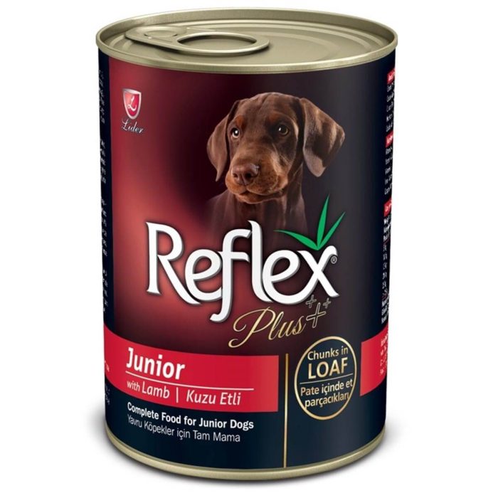 Reflex Plus Kuzulu Parça Etli Yavru Köpek Konservesi 400 Gr