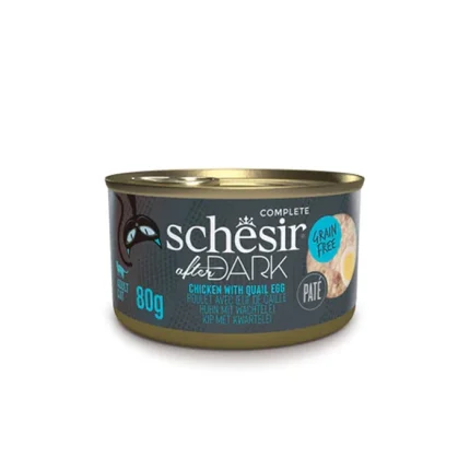 Schesir After Dark Wholefood Tavuklu ve Bıldırcın Yumurtalı Kedi Konservesi 80 gr