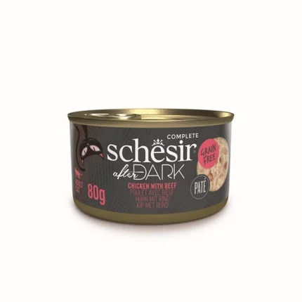 Schesir After Dark Pate Tavuklu ve Sığır Etli Yetişkin Kedi Konservesi 80gr