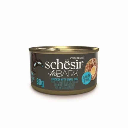 Schesir After Dark Pate Tavuklu ve Bıldırcın Yumurtalı Yetişkin Kedi Konservesi 80gr